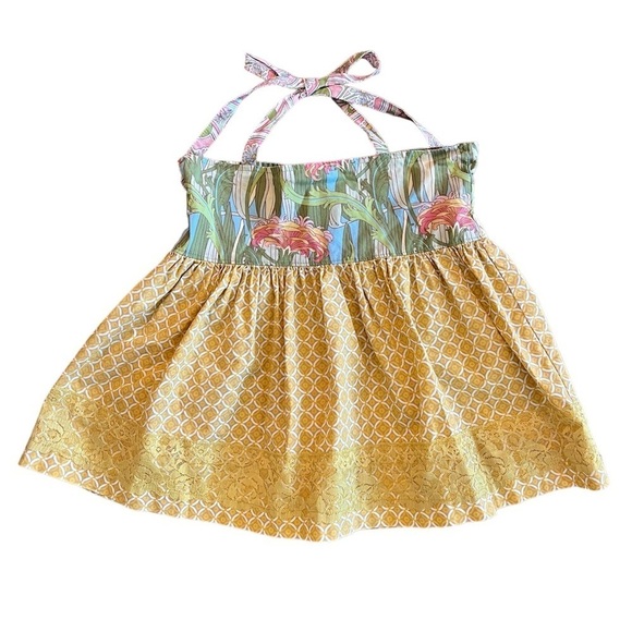 Matilda Jane Platinum Ellie Top Tunic Shirt Golden Girl Sz 4 Boho Ruffles Floral - Picture 1 of 9